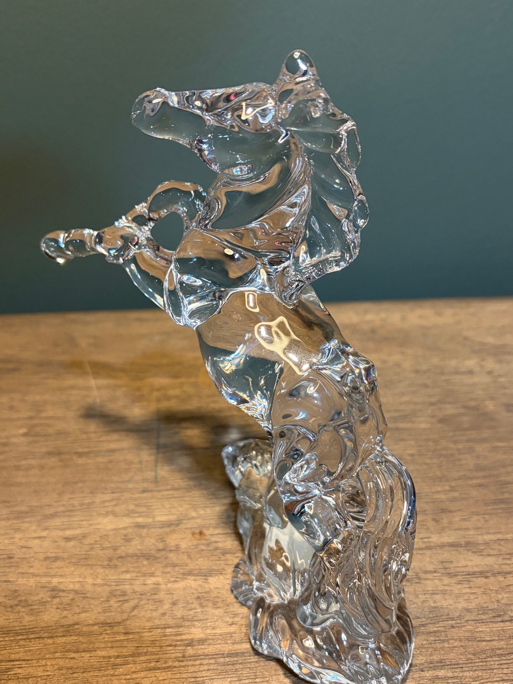 Princess House Wonders of the Wild Rearing Stallion 24% Lead Crystal Figurine